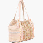 Rose Gold Beaded Tote Bag Side View