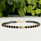 Obsidian, Smoky Quartz and Hematite Grounding and Balance Bracelet Side View