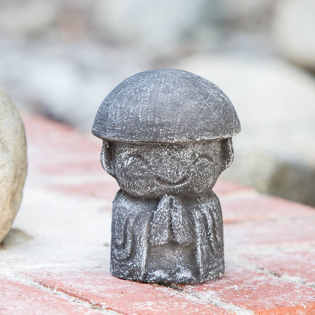 Meditating Jizo Monk with Praying Hands  Front View