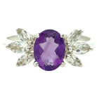 Amethyst and White Topaz Renaissance Ring