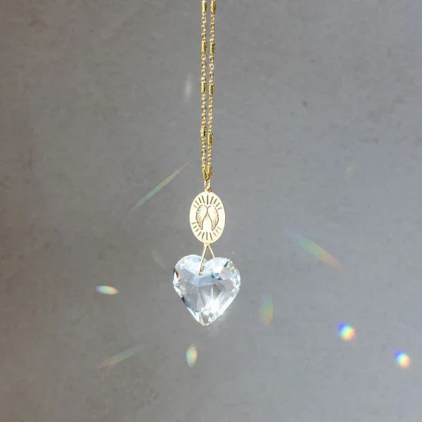 Angel Wings Pocket Suncatcher with Sun Rays