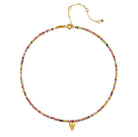 Pink Tourmaline Heart Choker 2