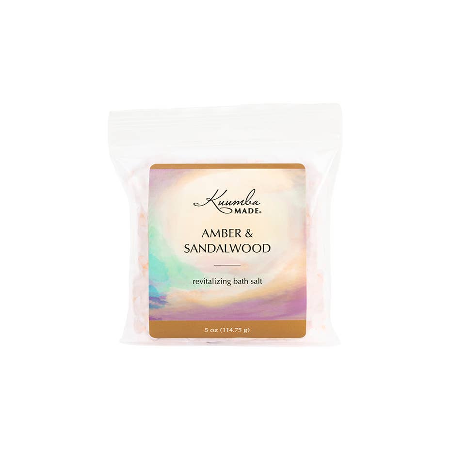 5oz Pack of Amber & Sandalwood Himalayan Bath Salts