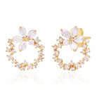 Flower Wreath Post Earrings