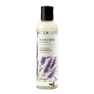 Bottle of Sonoma Lavender Co. lavender massage oil on a white background