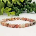 Pink Opal 6mm Smooth Bead Stretch Bracelet