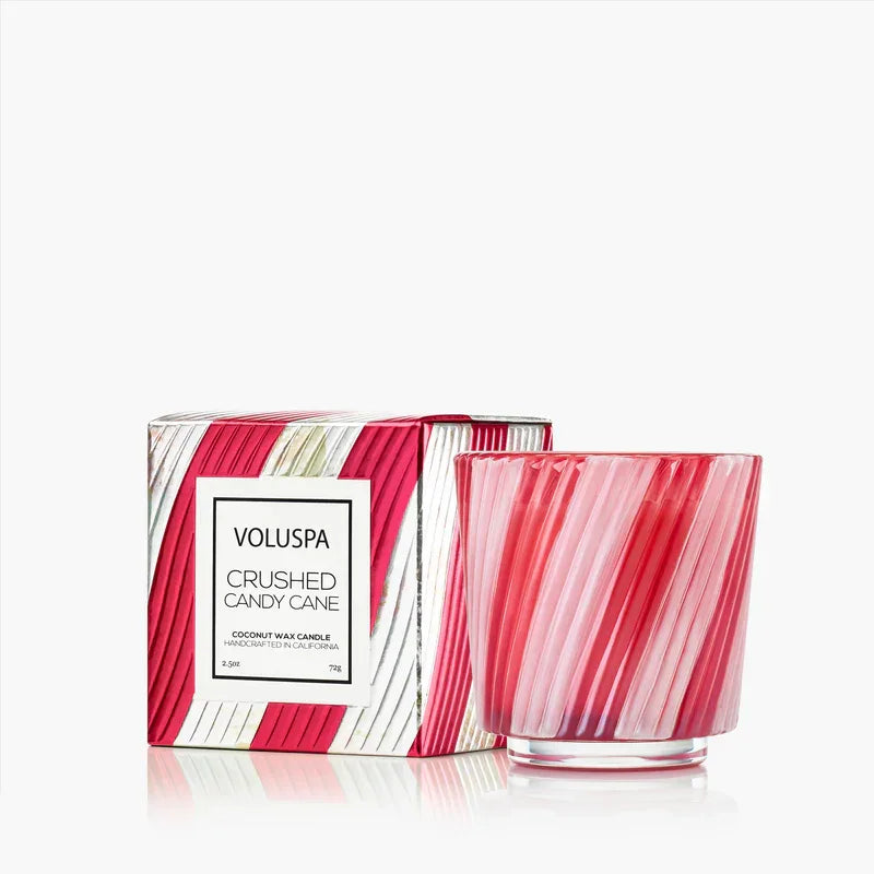 Crushed Candy Cane Pedestal Votive Candle
