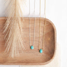 Mila Turquoise Drop Necklace Metals