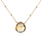 Brighter Than Sunshine Citrine Abundance Gold Teardrop Necklace