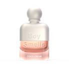 Perfume bottle labeled 'Boy Smells Coco Cream' on a white background