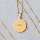 I Am Worthy Medallion Necklace Back