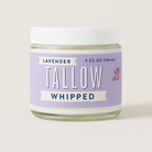 lavender tallow whipped cream jar