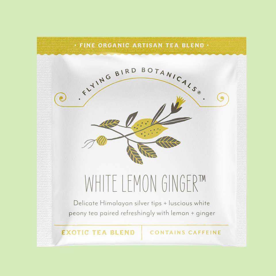 White Lemon Ginger Tea Bag