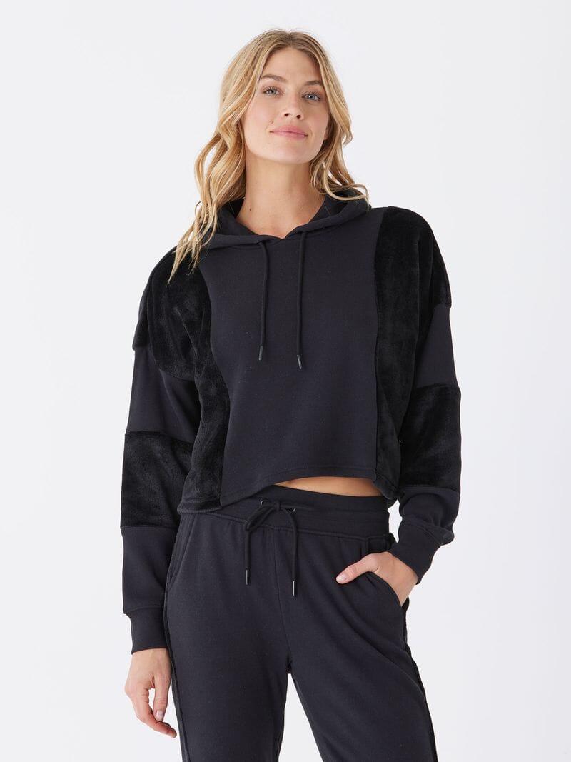 Black Clarabelle Fleece Sherpa Pullover