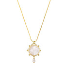 Lunar Illusions Mother of Pearl Carved Necklace