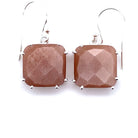 Sparkling Success Earrings in clearing Peach Moonstone.


