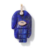 Lapis Hamsa Crystal Protection Evil Eye Necklace