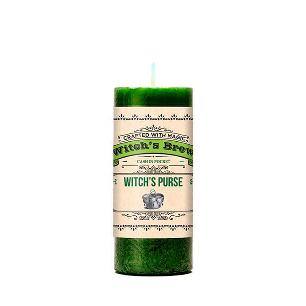 Witch's Brew Witch's Purse Pillar Candle