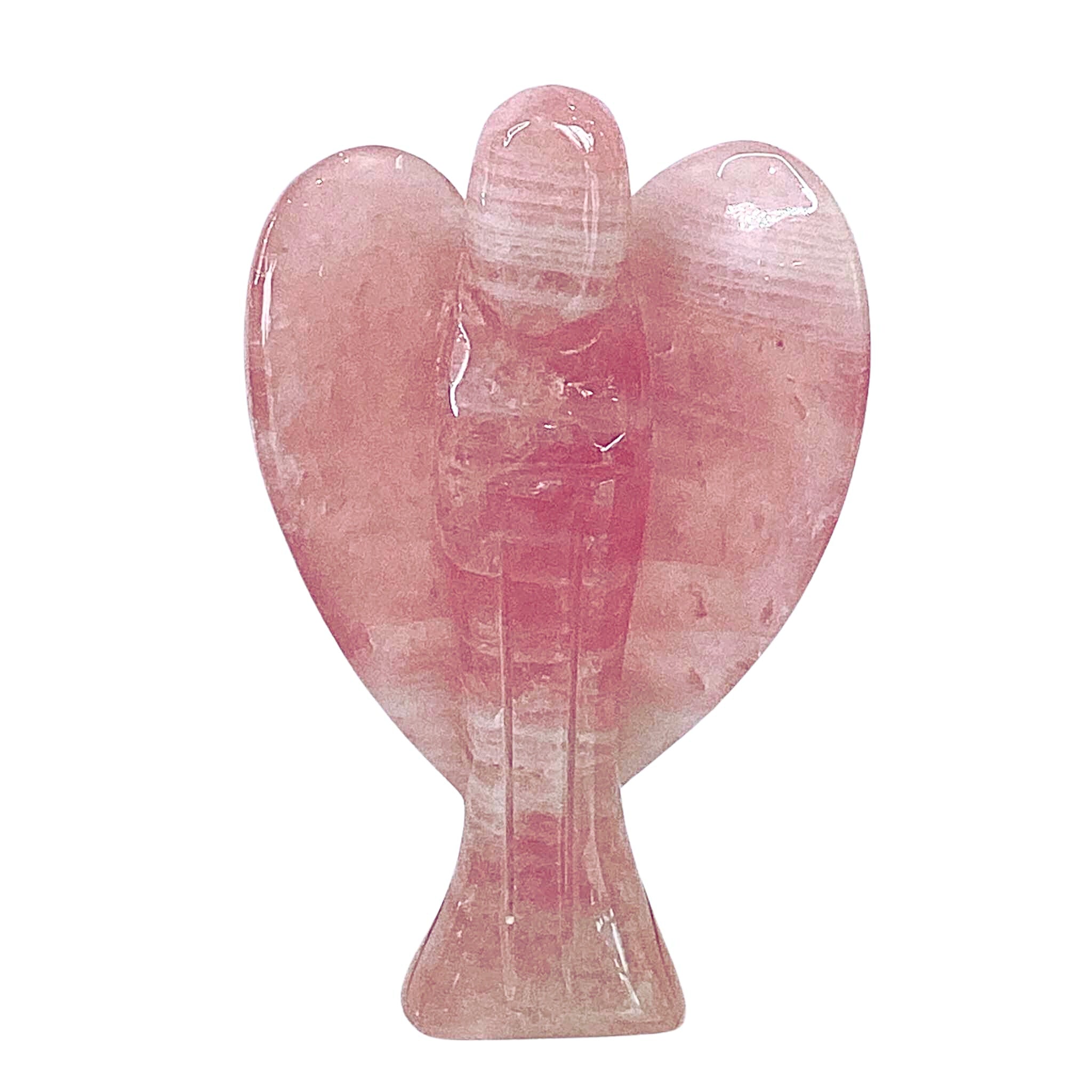 Rose Quartz Angel Sculpture Statue