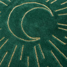 Emerald Moon and Stars Pillow Detail