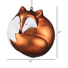 Fox Glass Ornament Size