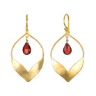 Garnet Infinite Possibilities Lotus Earrings