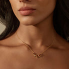 Garnet Ignite Strength Petal Necklace On Model