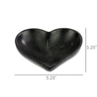 Black Soapstone Heart Bowl Size