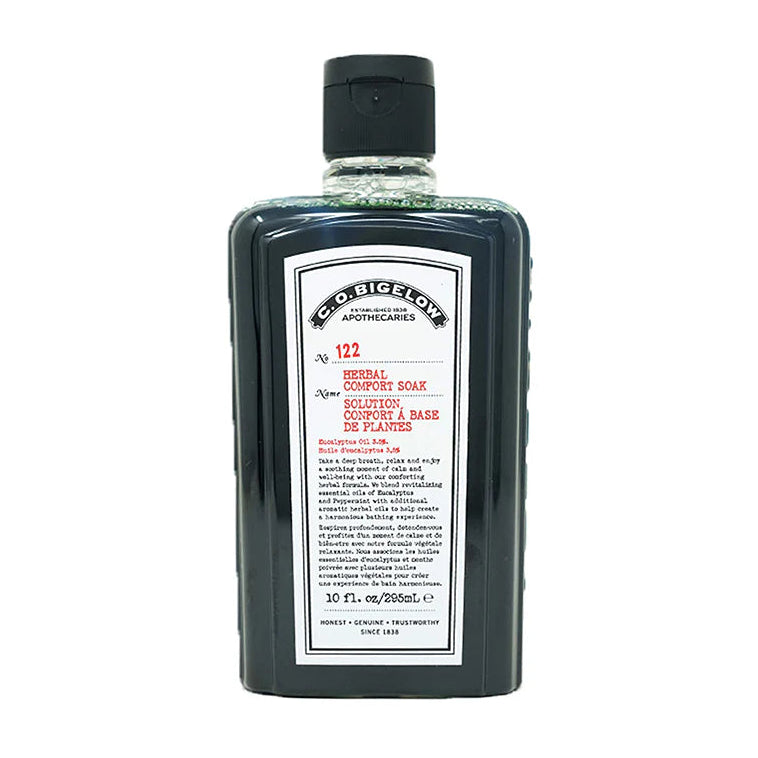 Bottle of C.O. Bigelow Herbal Comfort Soap on a white background