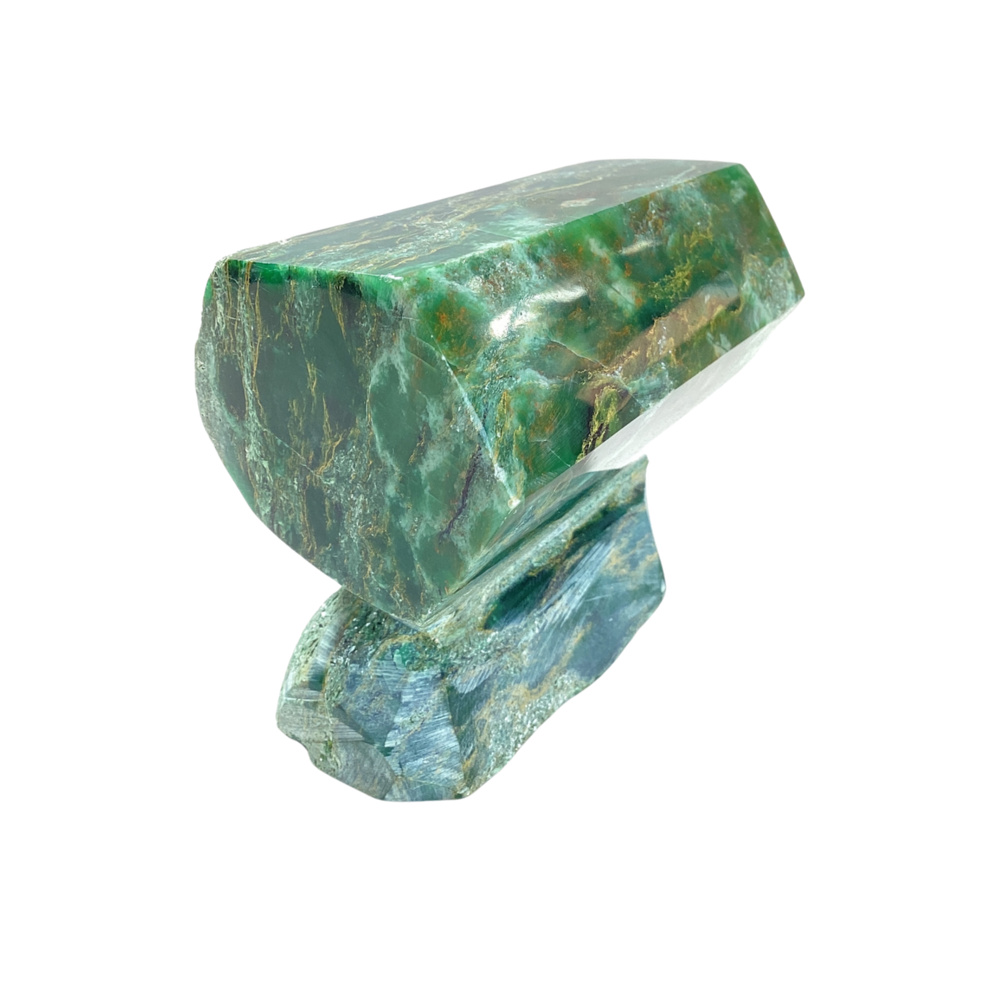 Emerald in Fuchsite Rock Matrix Specimen Polished