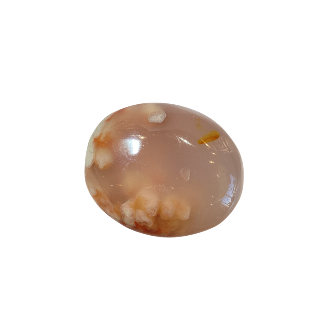 Flower Agate Palm Stone