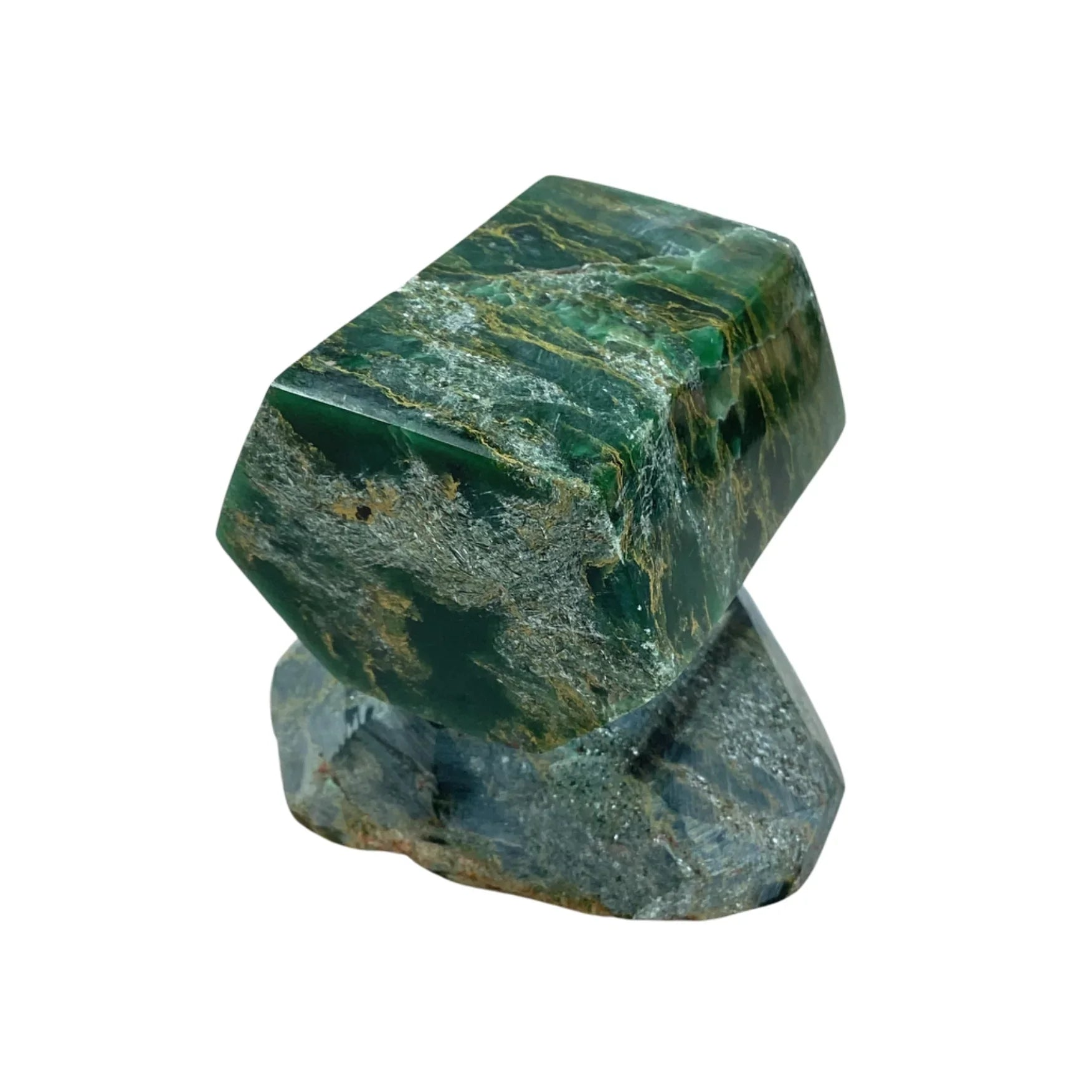 Emerald in Fuchsite Rock Matrix Specimen Polished