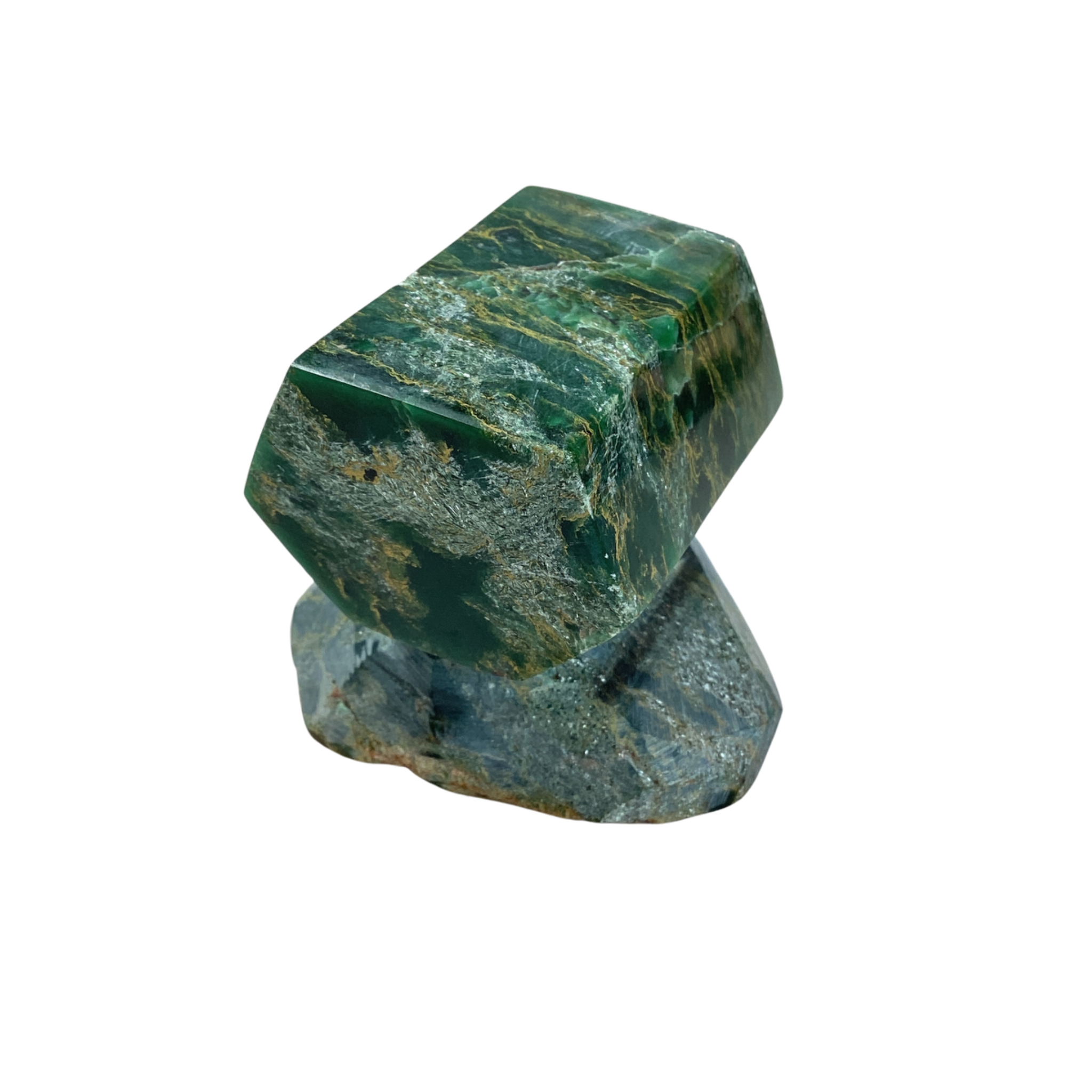 Emerald in Fuchsite Rock Matrix Specimen Polished