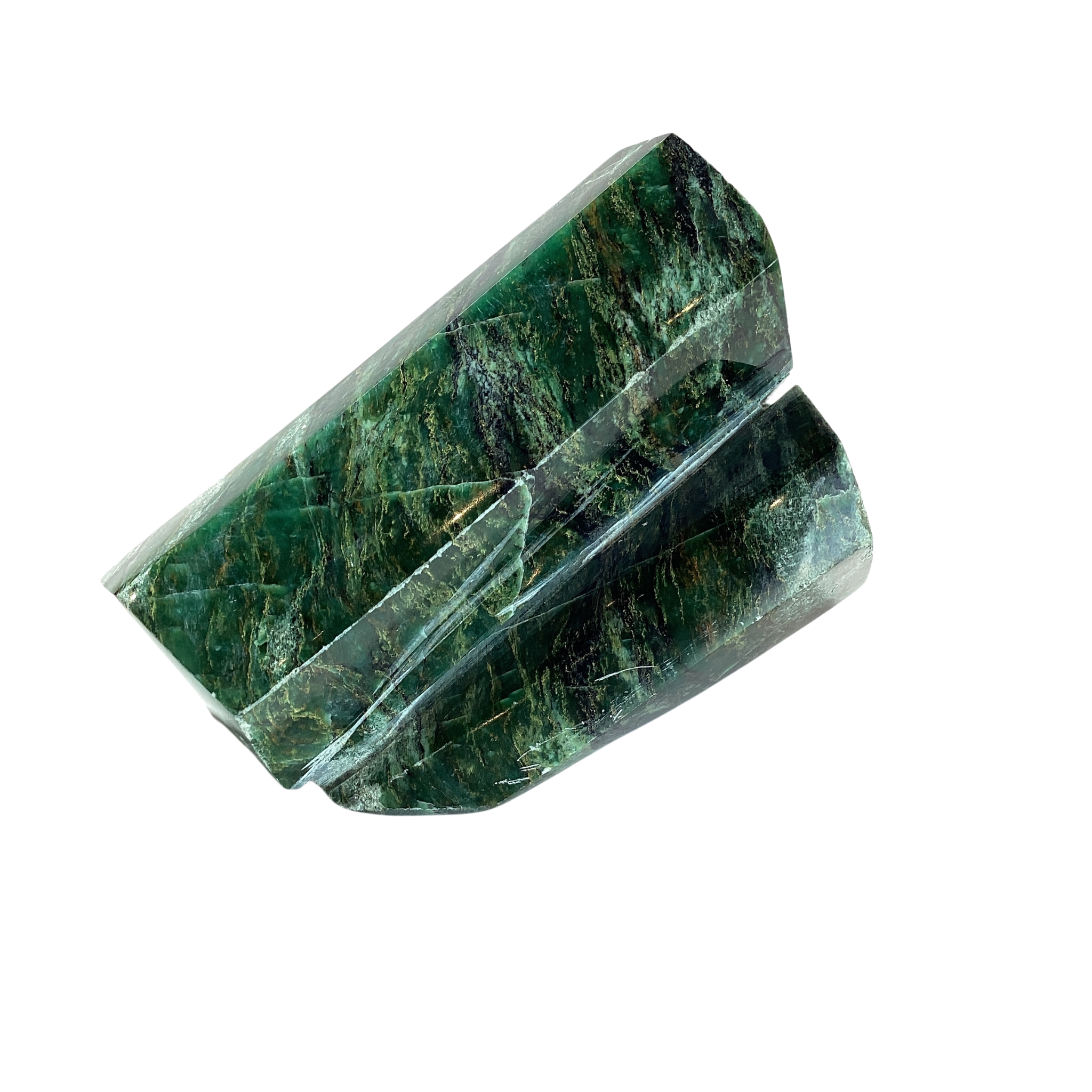 Emerald in Fuchsite Rock Matrix Specimen Polished