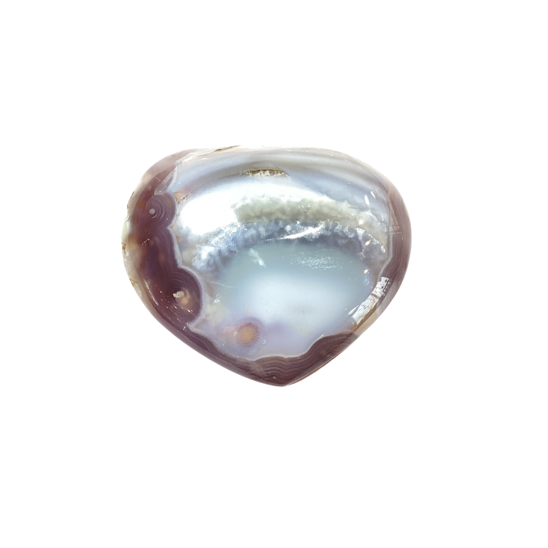 flower agate heart