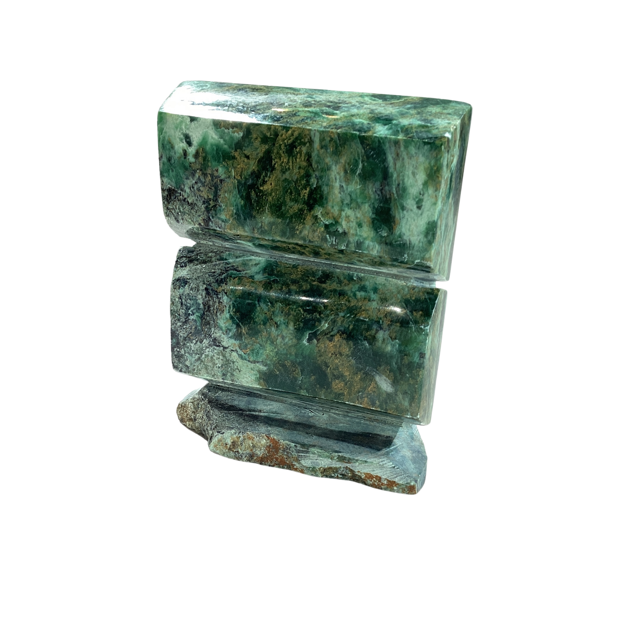 Emerald in Fuchsite Rock Matrix Specimen Polished