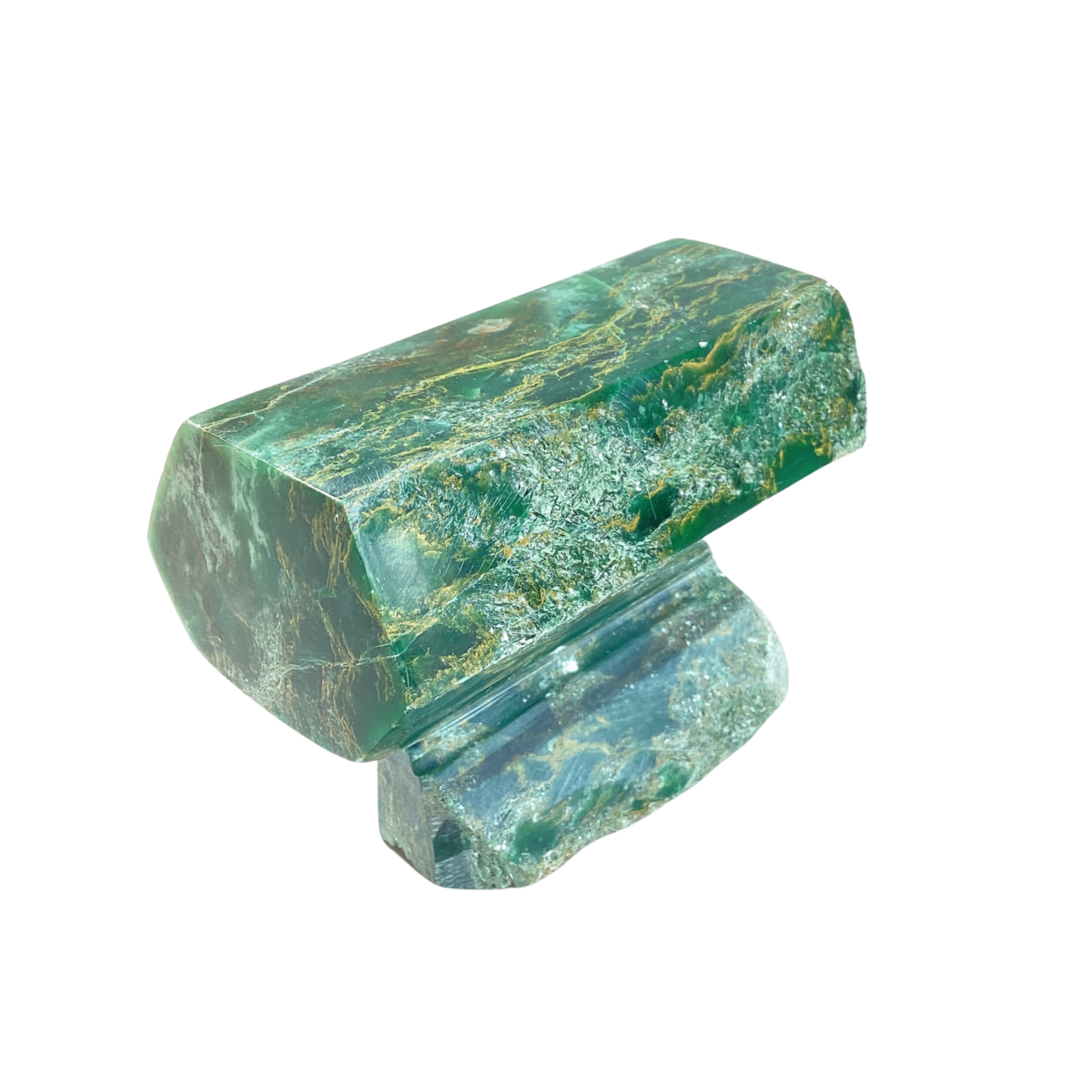 Emerald in Fuchsite Rock Matrix Specimen Polished