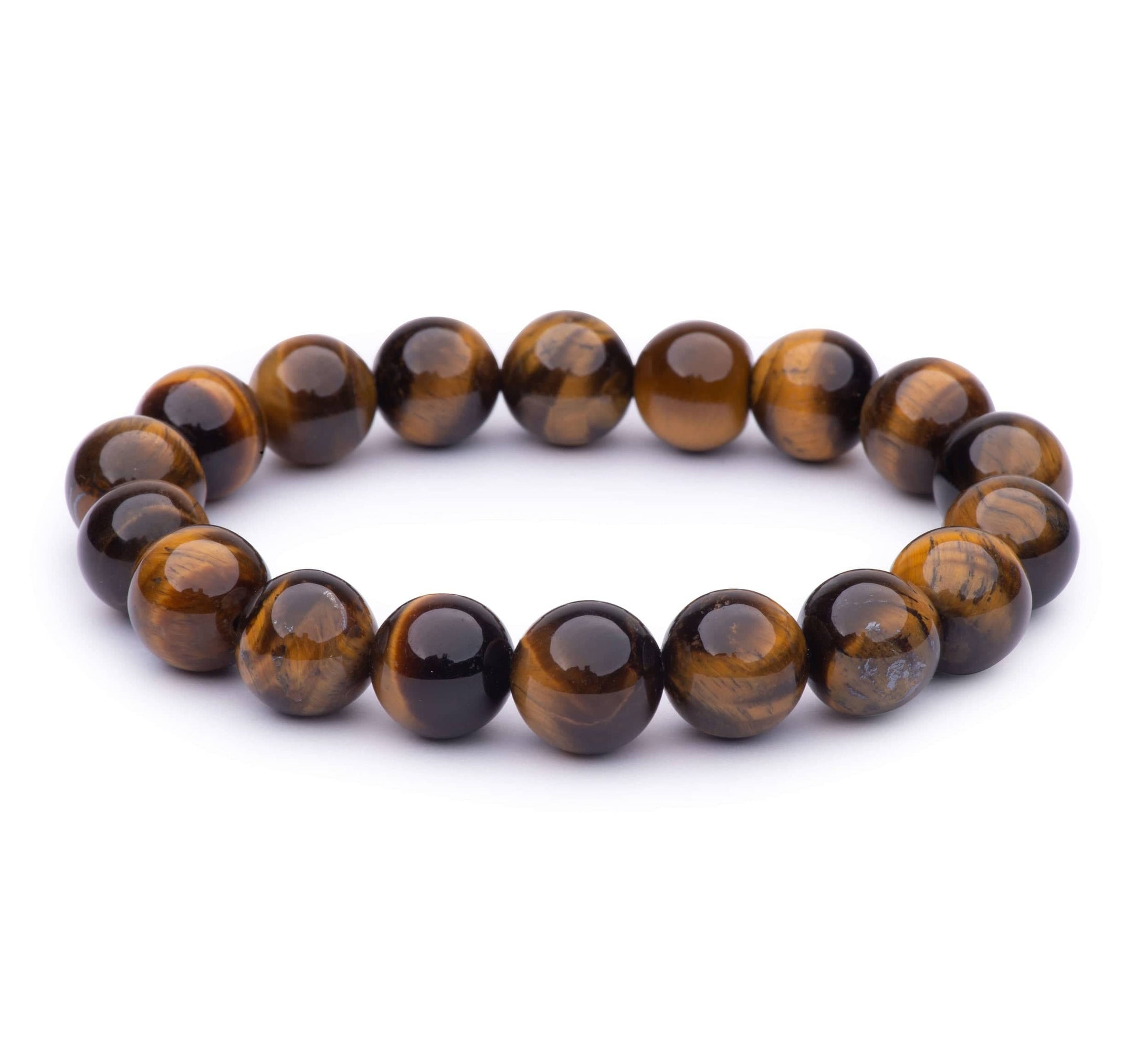 10 mm Gold Tiger Eye Stretch Bead Bracelet