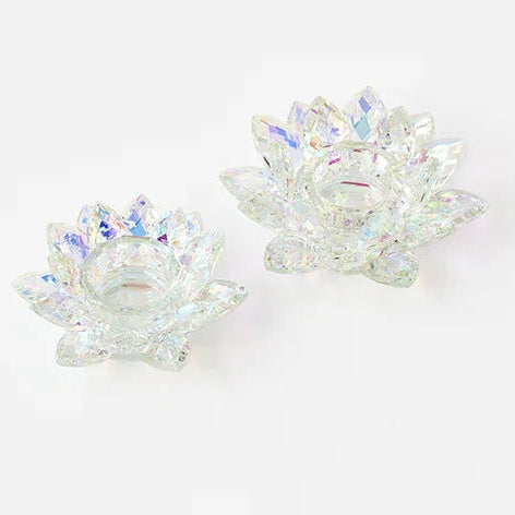 Crystal Lotus Tea Light Holder