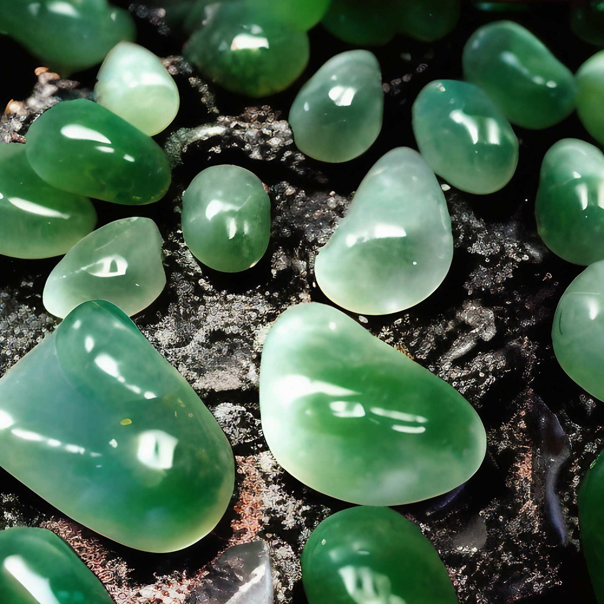Green Jade Crystals for Good Luck from Houston's Largest Crystal Shop