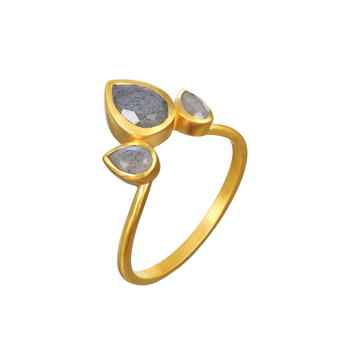 Labradorite Awaken Intuition Petal Ring Up Close