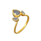 Labradorite Awaken Intuition Petal Ring Up Close