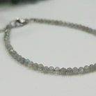 Labradorite 3mm Faceted Clasp Bracelet - Bead detail