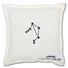 Libra Embroidered Linen Pillow Back