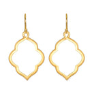 Full Bloom Lotus Petal Earrings Gold Plated