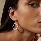  Full Bloom Lotus Petal Earrings on Ear