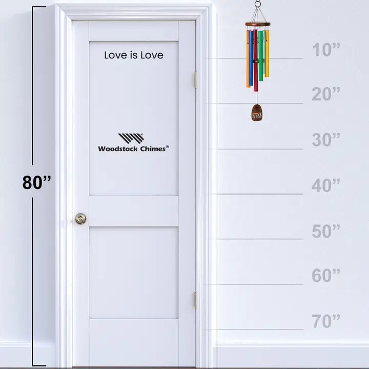 Love Is Love Wind Chime Sizing