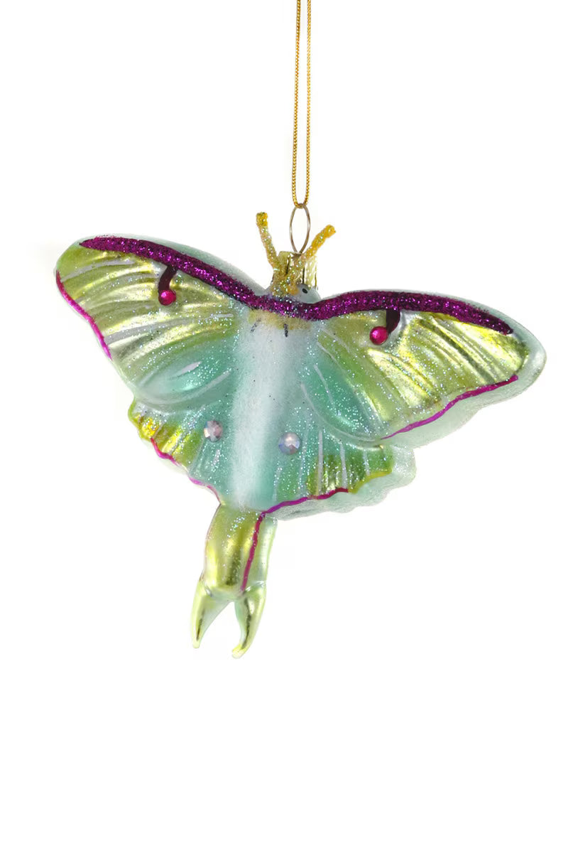 Luna Moth Glass Ornament