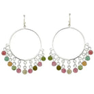 Multi-Tourmaline Hoop Earrings