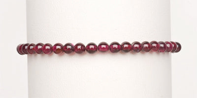 4mm Garnet Stretch Bracelet